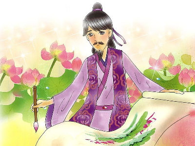 畫荷花的少年-下