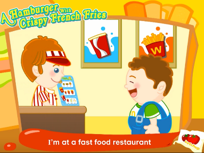 A Hamburger With Crispy French Fries